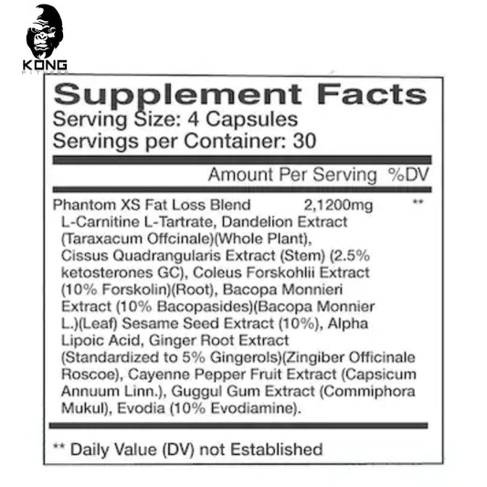 NUBREED PHANTOM XS 120CAPS