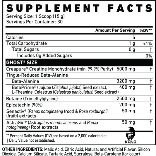 GHOST SIZE MUSCLE BUILDER 30 SERV