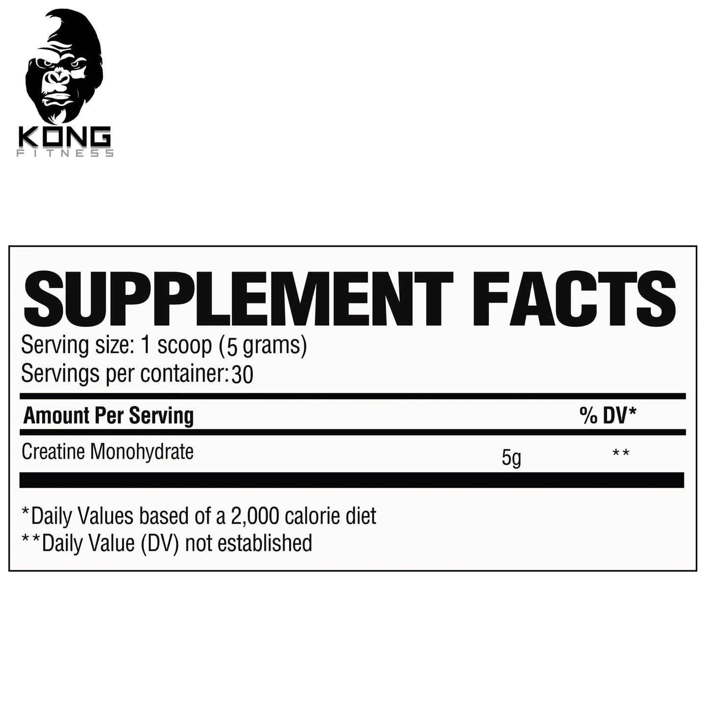 RAW CREATINE MONOHYDRATE 30 SERV