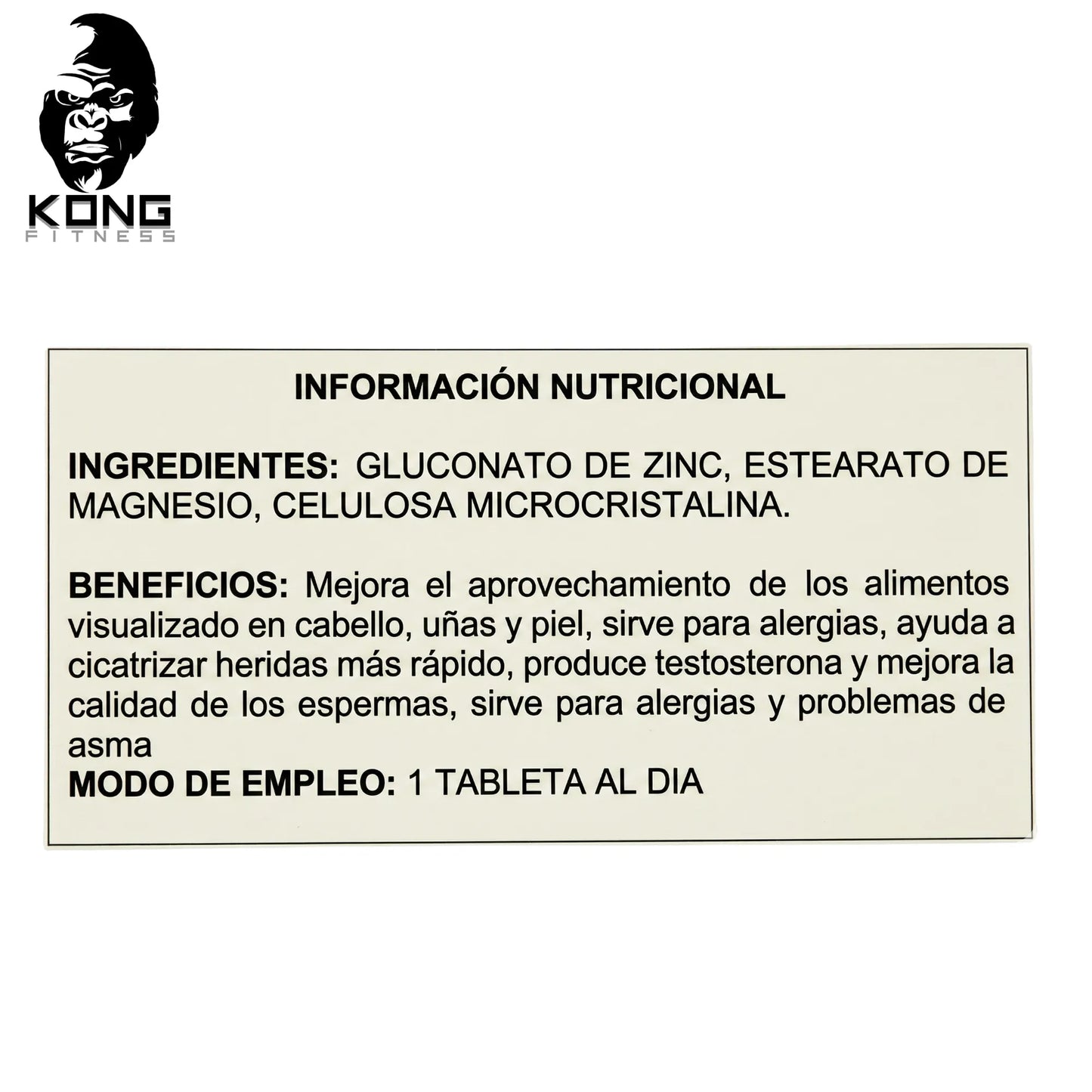 ZIN TECNONATURA 90 TABS DE 500 MG C/U