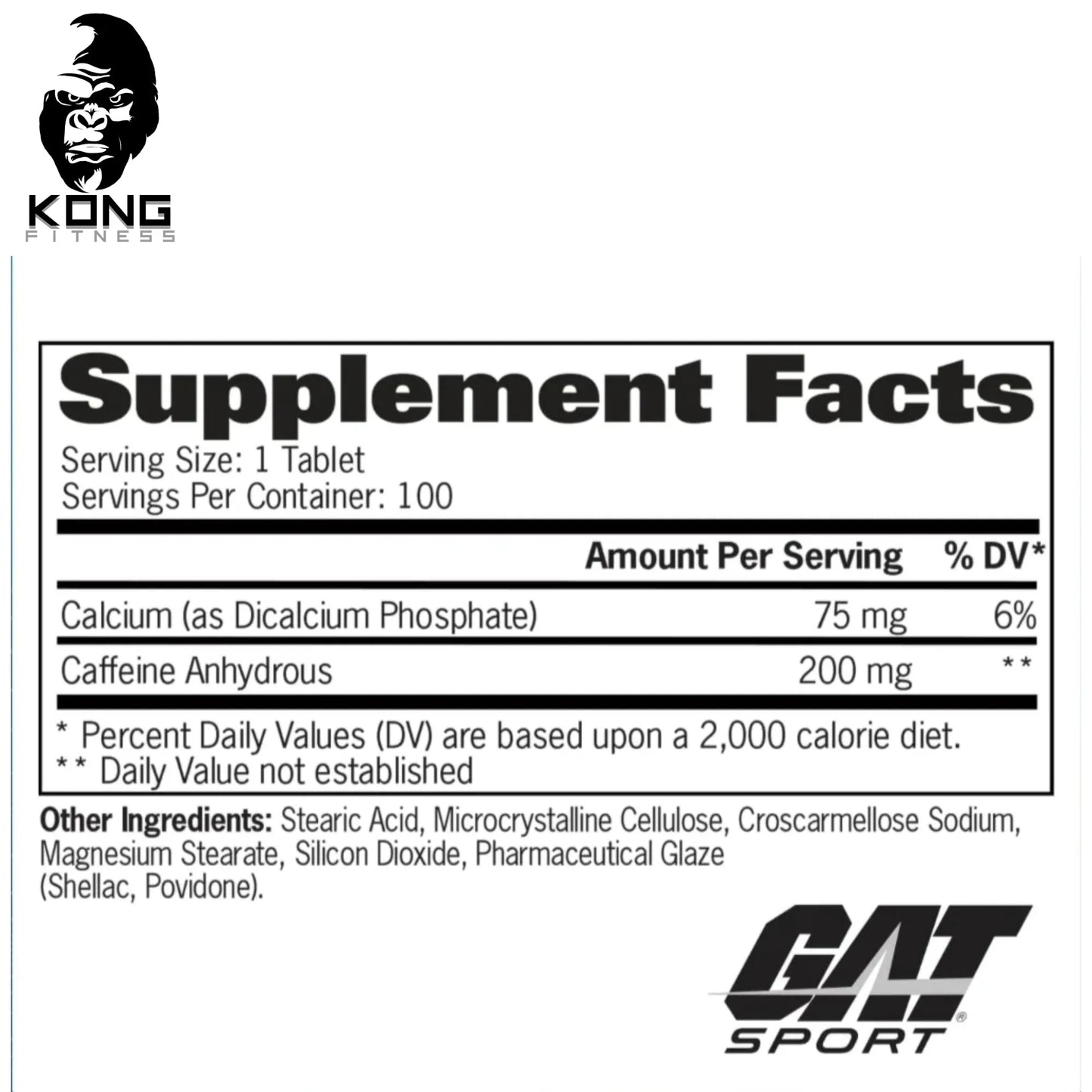 GA CAFFEINE 200MG 100 TABS