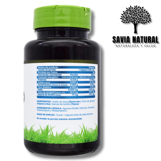 Orégano en Cápsulas – 60 pzas | Suplemento Natural Antibacterial