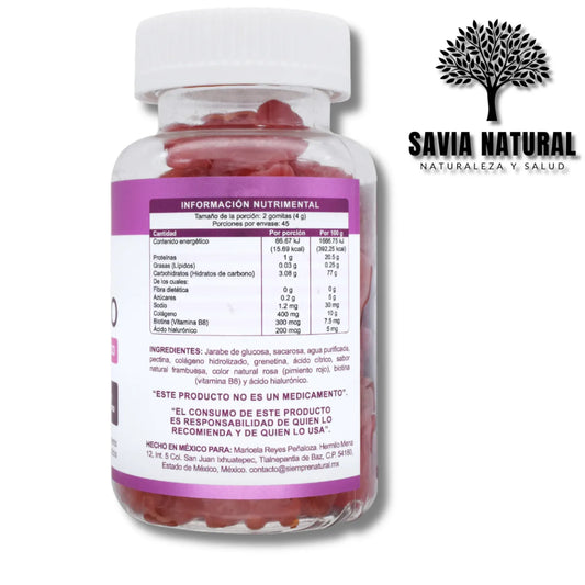 Gomitas con Biotina, Colágeno y Ácido Hialurónico | Cuidado de Piel, Cabello y Uñas