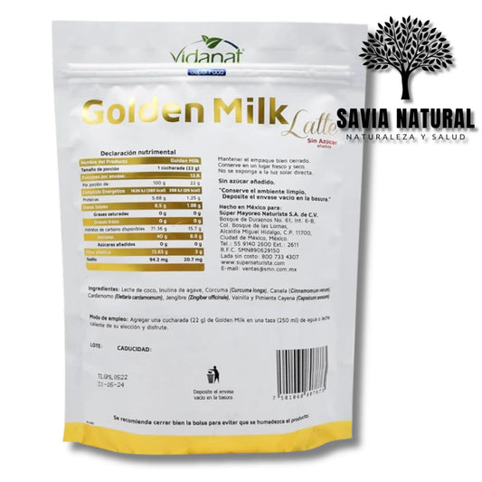 Golden Milk Latte en Polvo – 300 g | Mezcla Ayurvédica con Cúrcuma