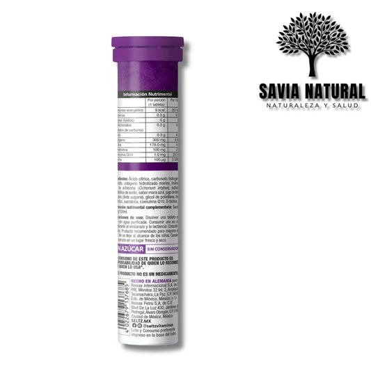 Colágeno Efervescente con Coenzima Q10 – 20 tabletas | Refuerza Piel y Energía