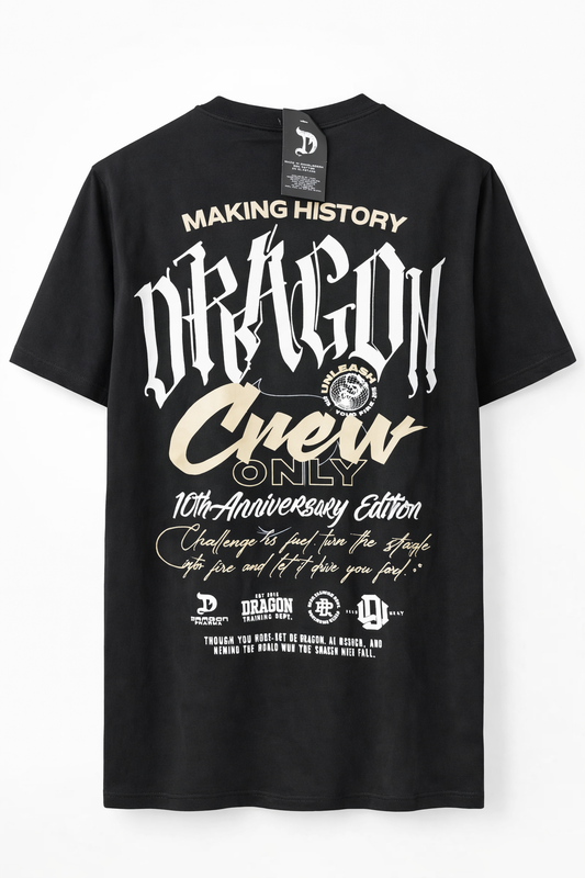 DRAGON ROPA CREW  T-SHIRT BLACK