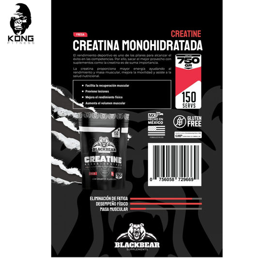 BLACKBEAR CREATINE MONOHIDRATADA 750 GRS