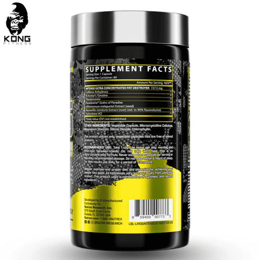 NT LIPO 6 BLACK UC INTENSE FAT BURNER 60 CAPS