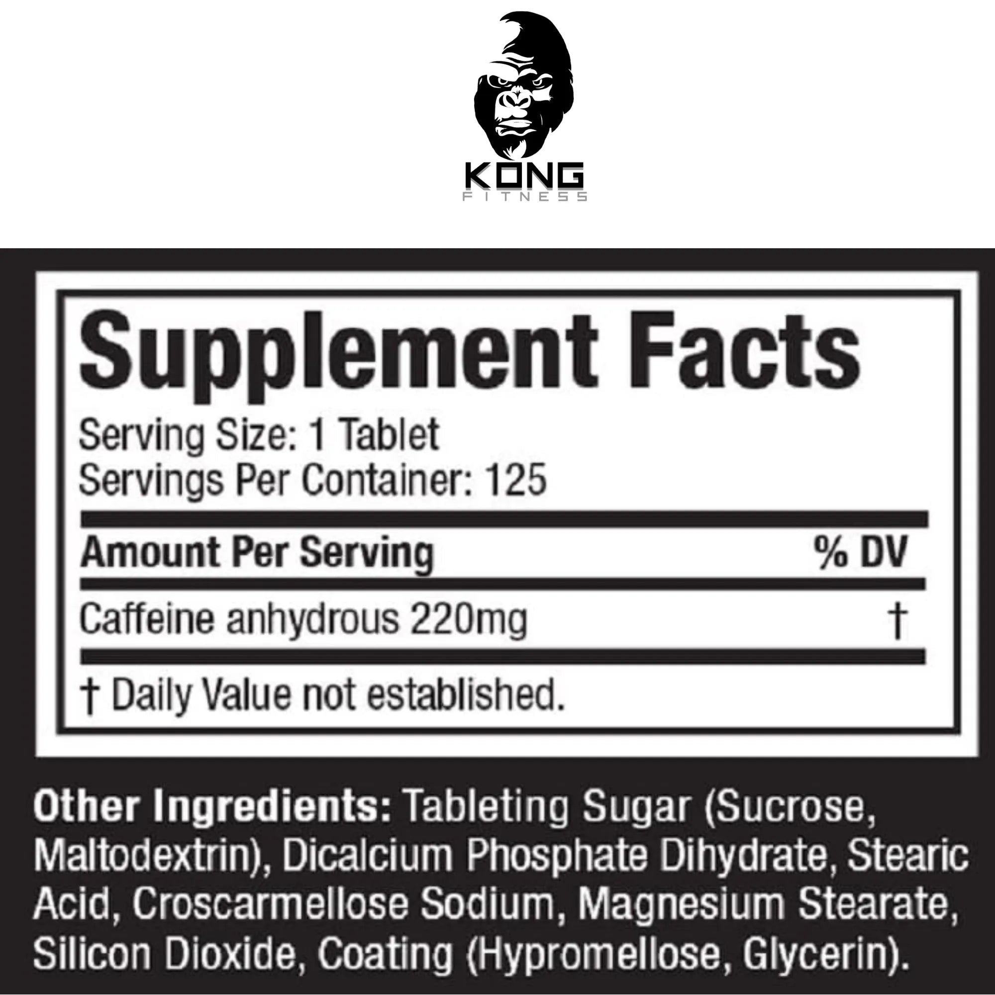 MT PLATINUM 100% CAFFEINE 125 CT