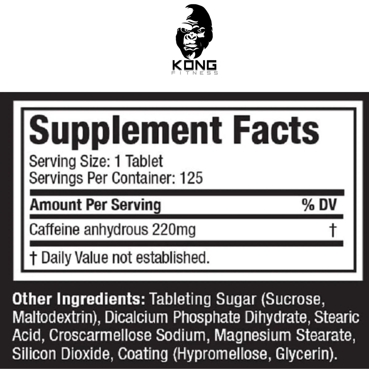 MT PLATINUM 100% CAFFEINE 125 CT