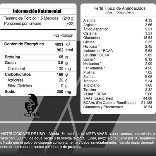 META MASS GAINER 12LBS