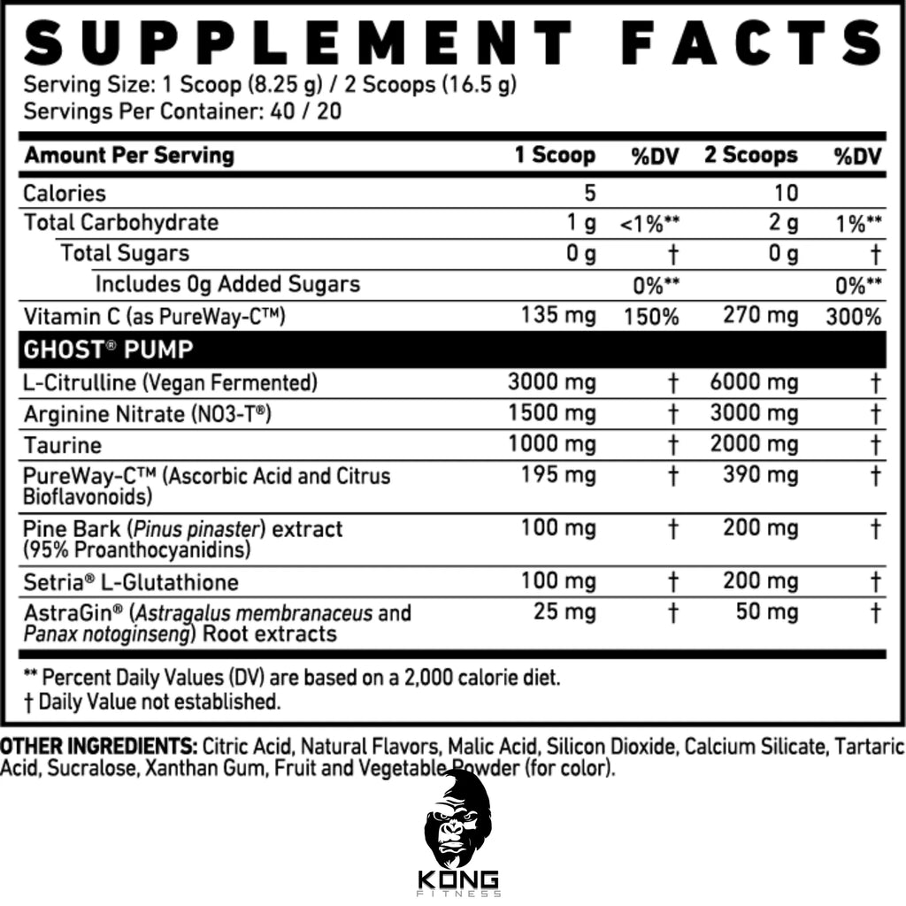 GHOST PUMP NITRIC OXIDE 40 SERV