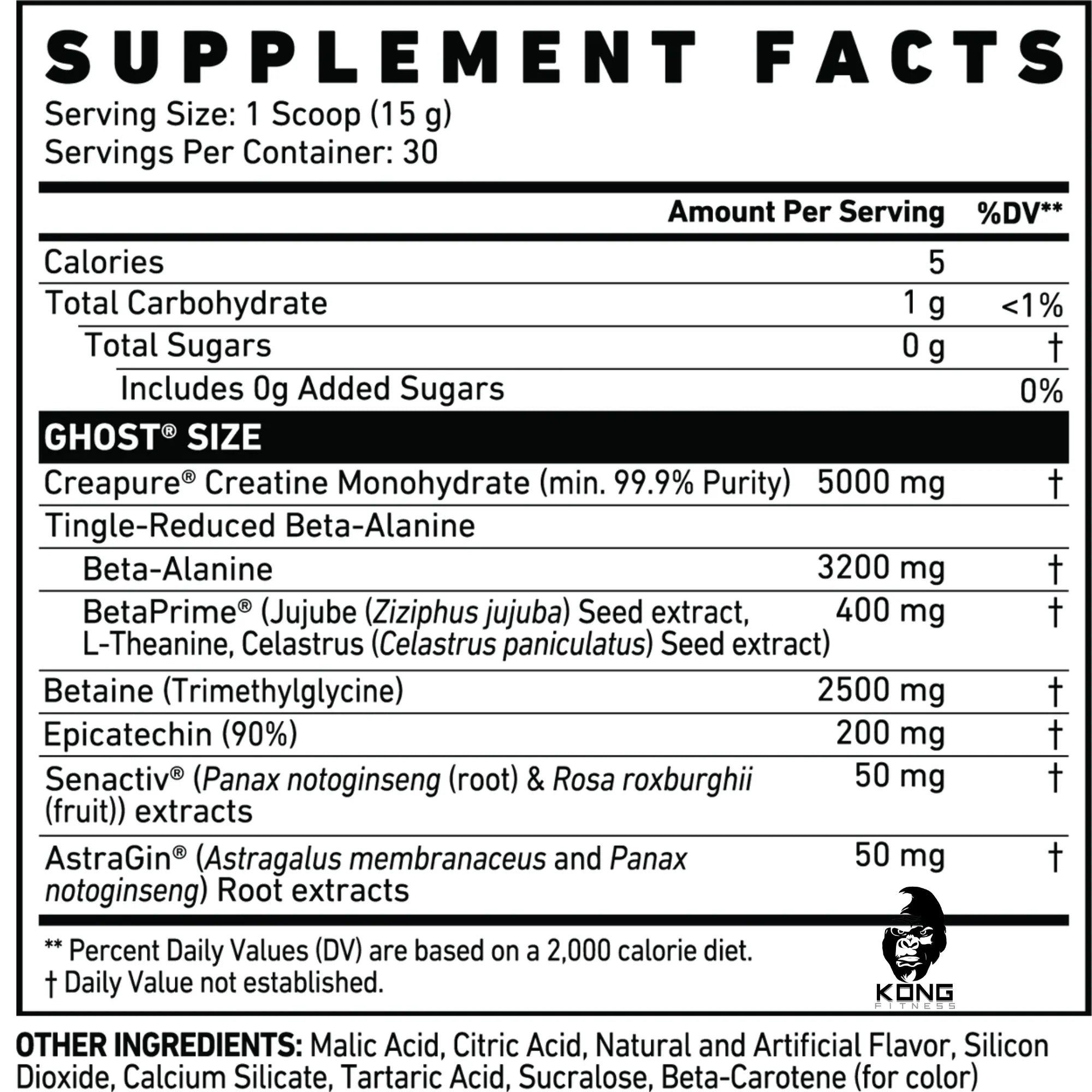 GHOST SIZE MUSCLE BUILDER 30 SERV