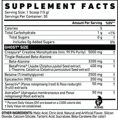 SCOOPS GHOST SIZE MUSCLE BUILDER