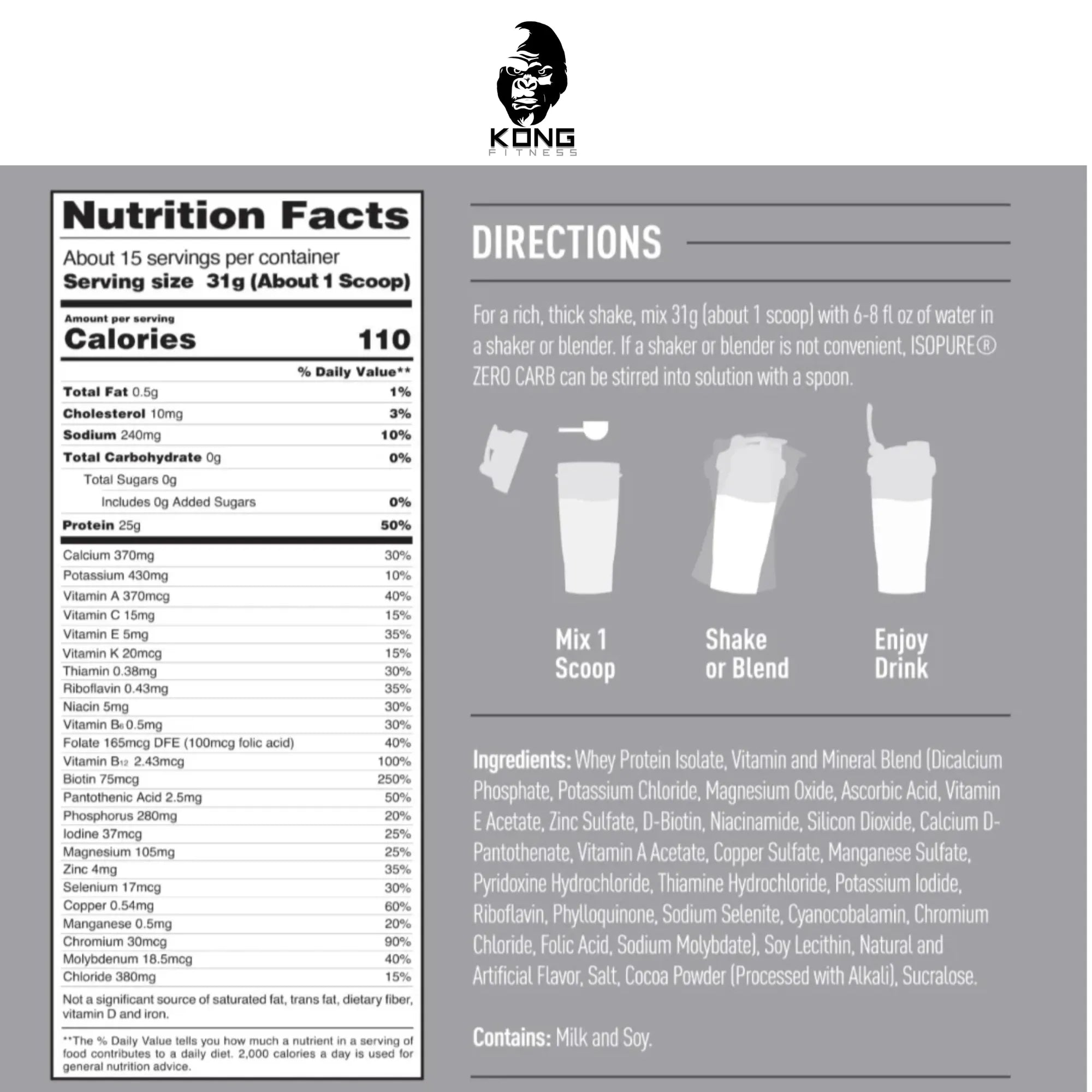 NB ISOPURE ZERO CARB 1LB