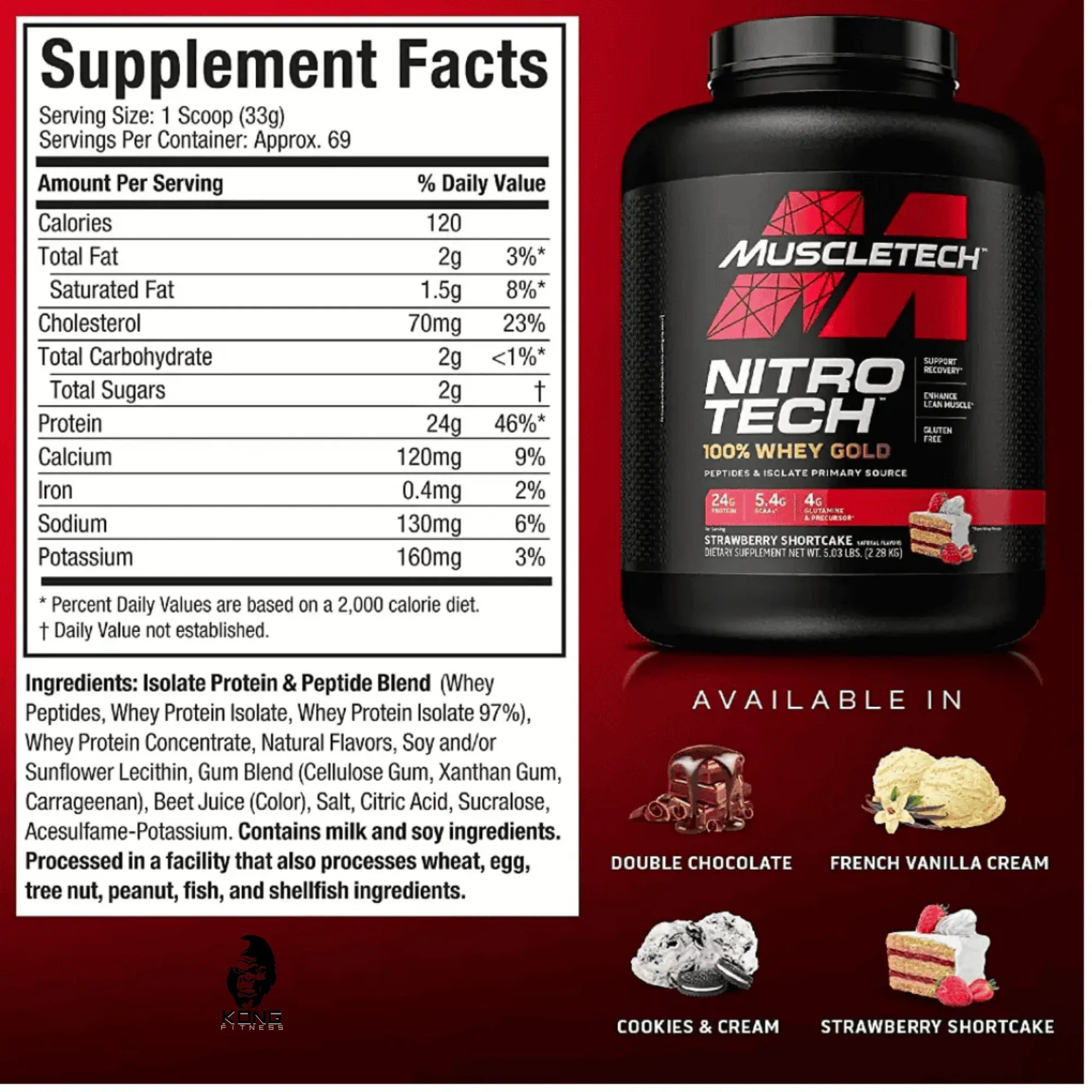 MT NITRO-TECH WHEY GOLD 5.03 LBS