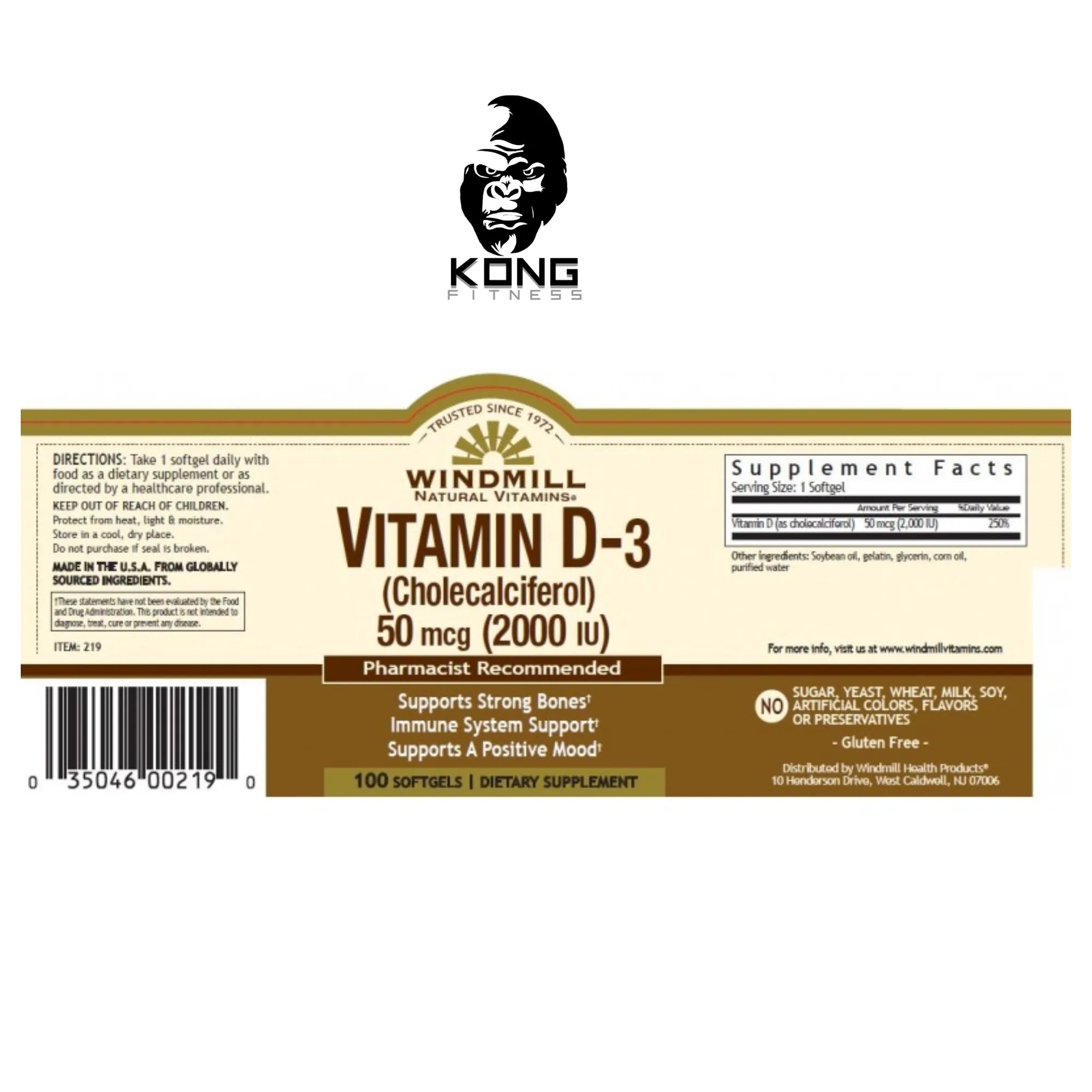 WHP VITAMIN D3 2000 IU 50 MCG 100 SOFTGELS