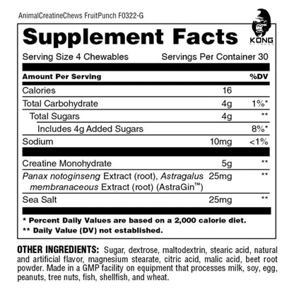 UNI ANIMAL CHEWS CREATINE
