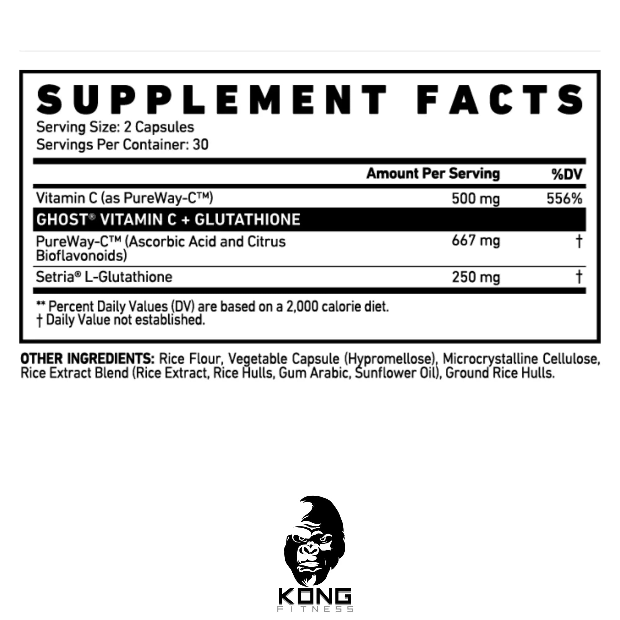 GHOST VITAMIN C + GLUTATHIONE 60 CAPS