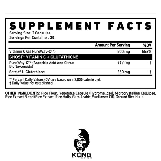 GHOST VITAMIN C + GLUTATHIONE 60 CAPS