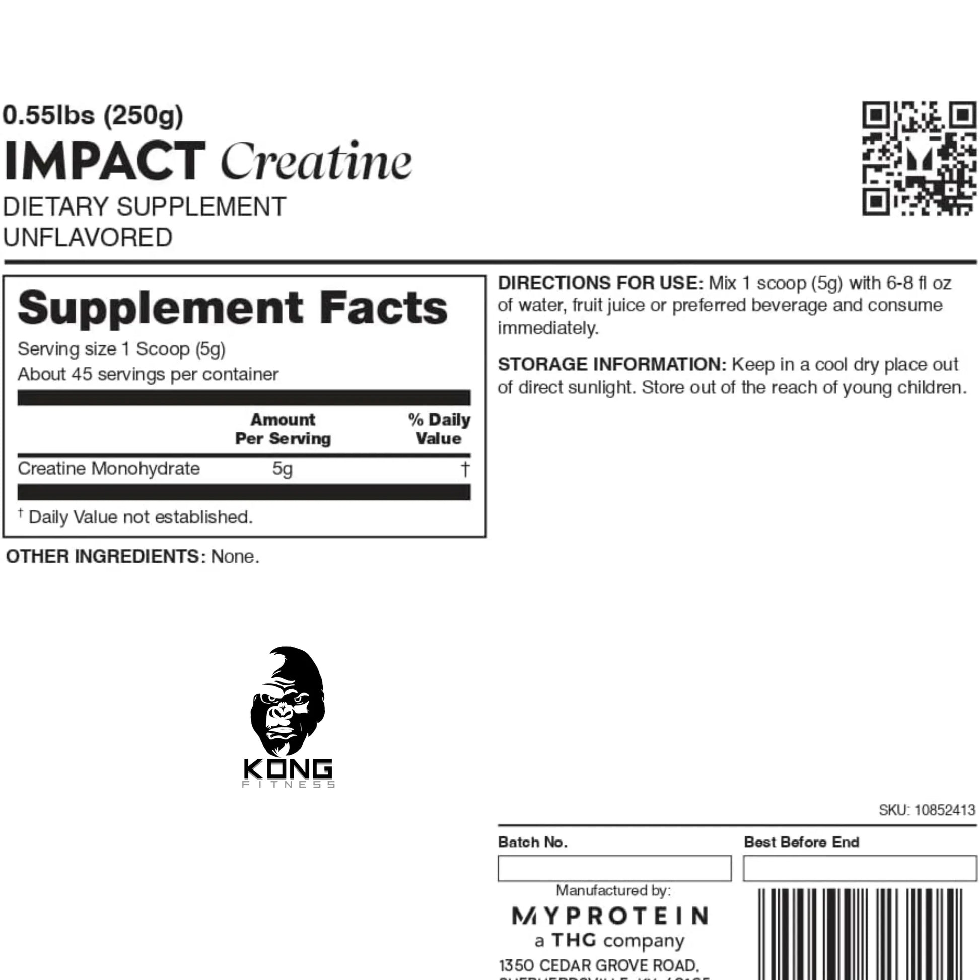 MY PROTEIN CREATINE MONOHYDRATE 100 SERV