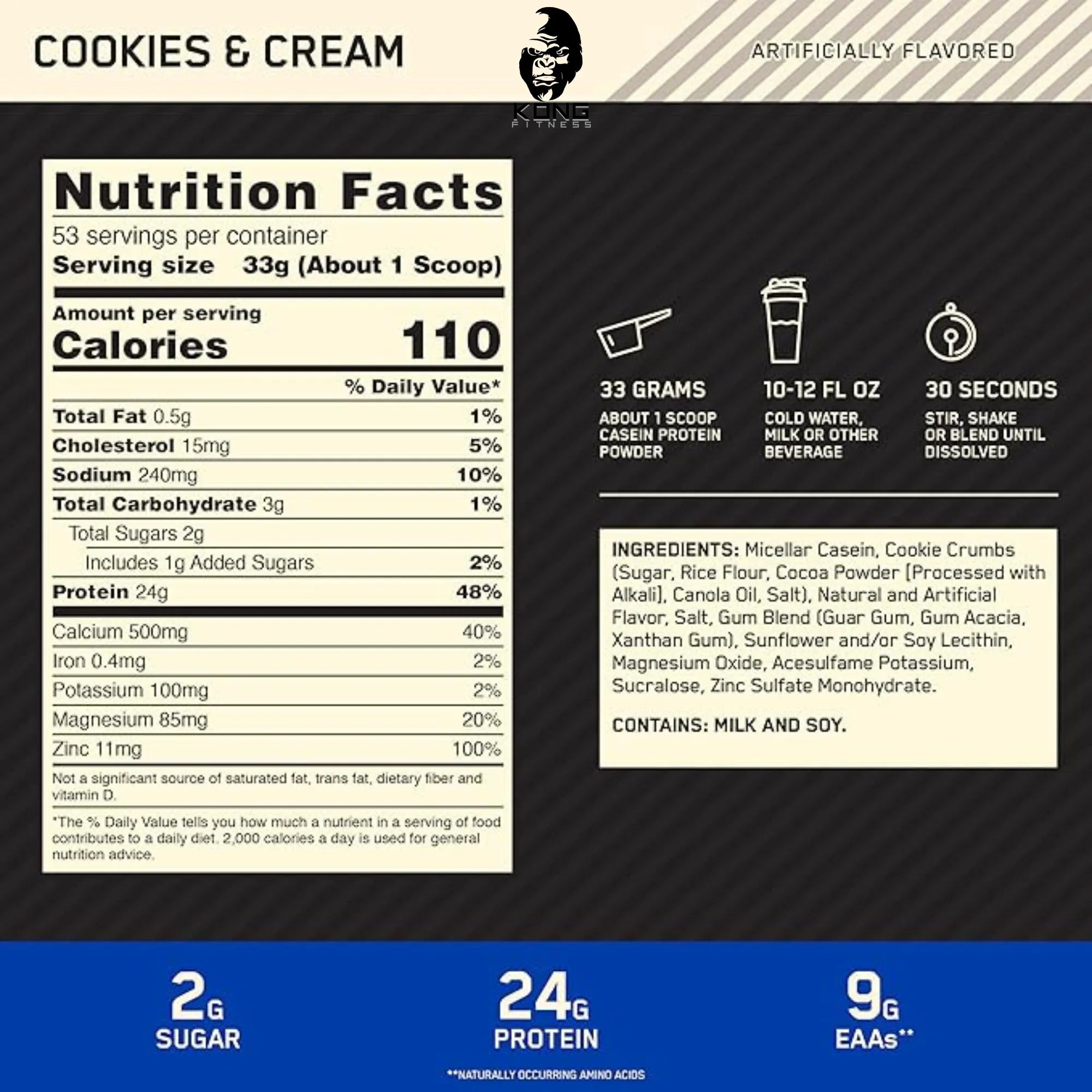 ON 100% CASEIN PROTEIN 4 LBS