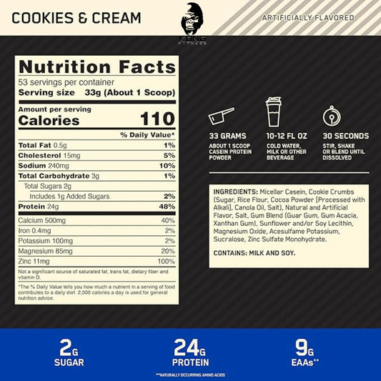 ON 100% CASEIN PROTEIN 4 LBS