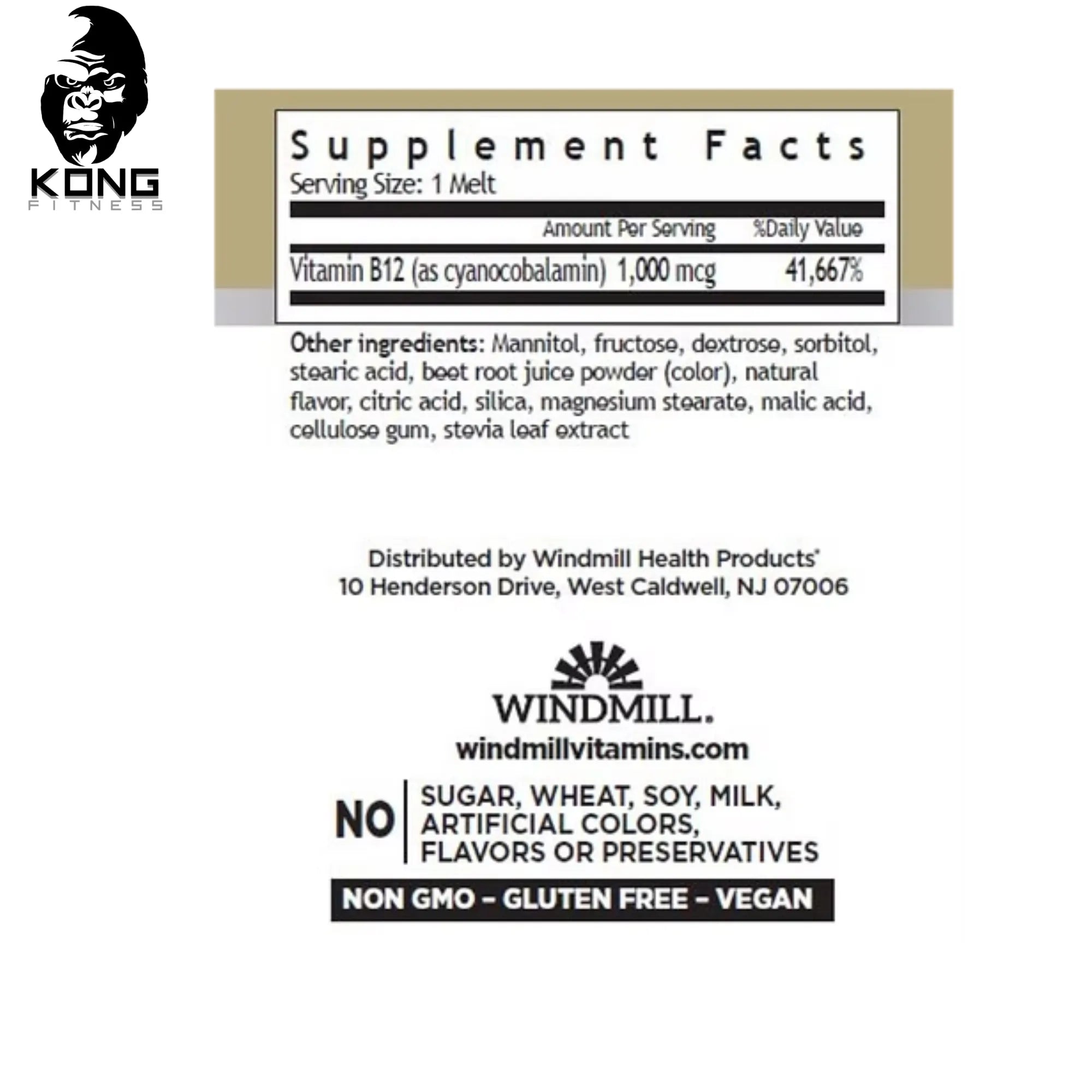 WHP B-12 1000MCG 100MELTS