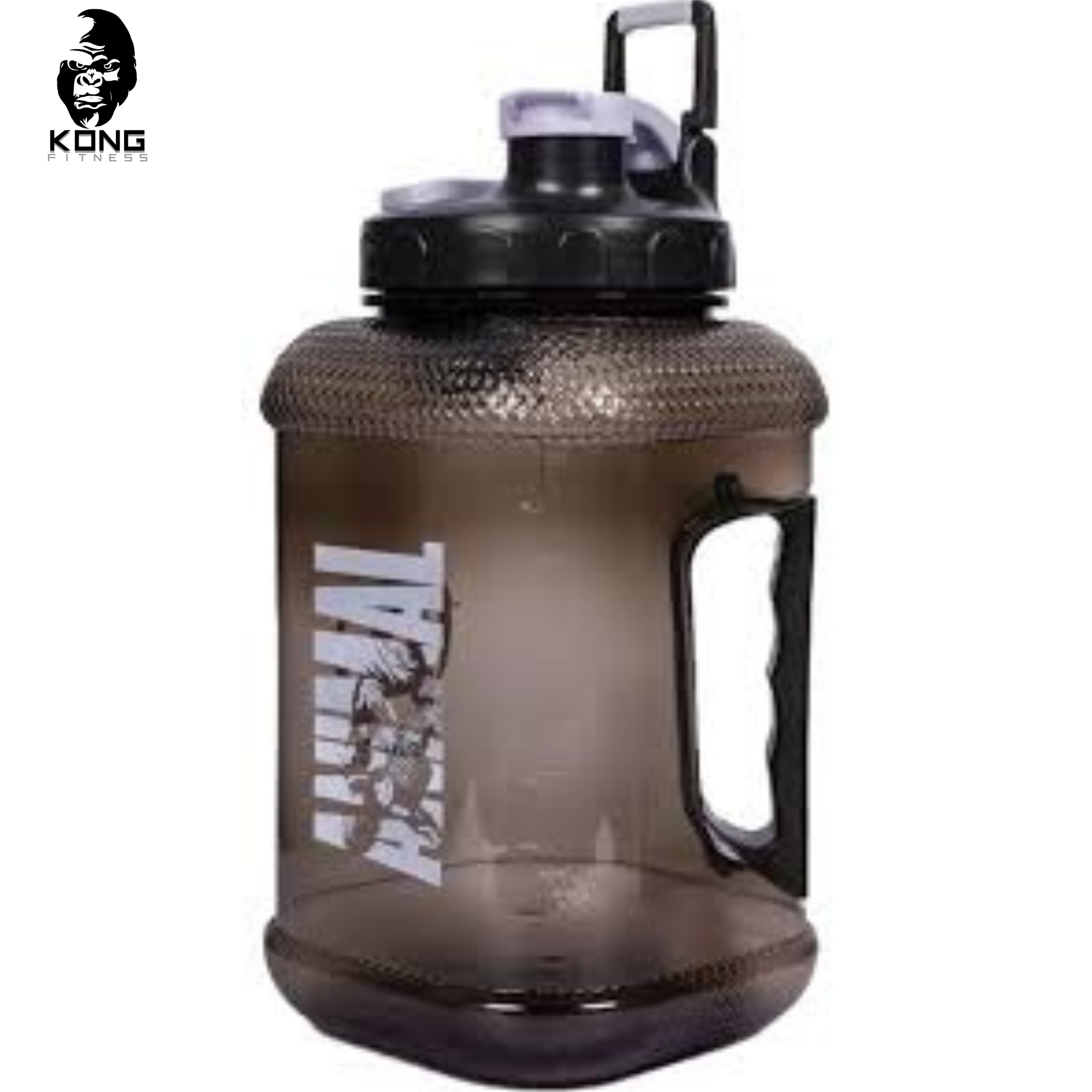 SHAKER UNI ANIMAL 1/2 GALLON WATER JUG NEGRO TRASLUCIDO