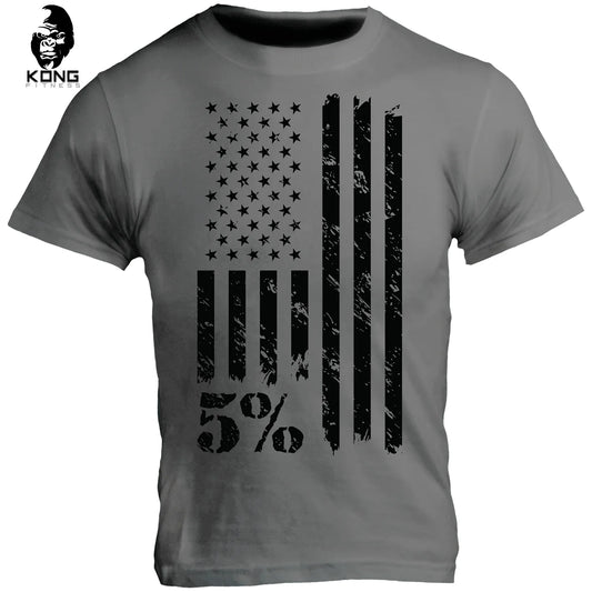 AMERICAN FLAG GRAPHIC T-SHIRT, BLACK