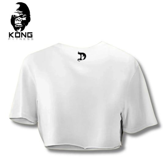 DRAGON ROPA AMERICAN MUSCLE OVERSIZED CROP TEE WHITE