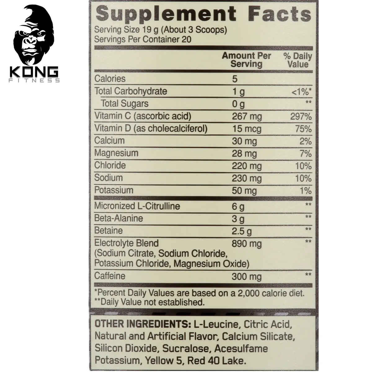 ON PRE-WORKOUT AMPLIFIER 20 SERV