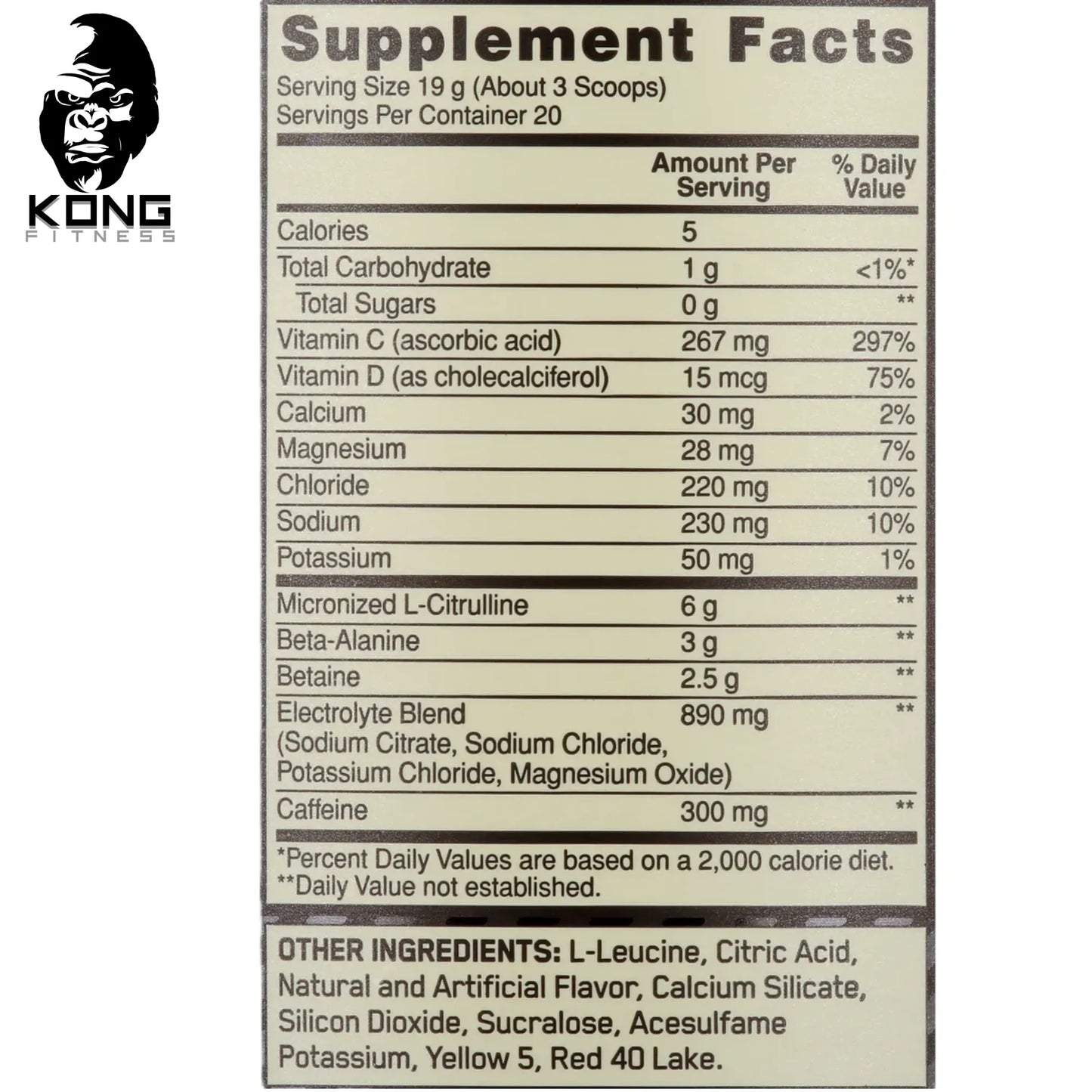ON PRE-WORKOUT AMPLIFIER 20 SERV