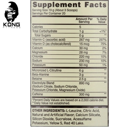 ON PRE-WORKOUT AMPLIFIER 20 SERV