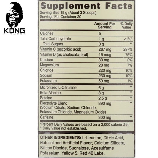 ON PRE-WORKOUT AMPLIFIER 20 SERV