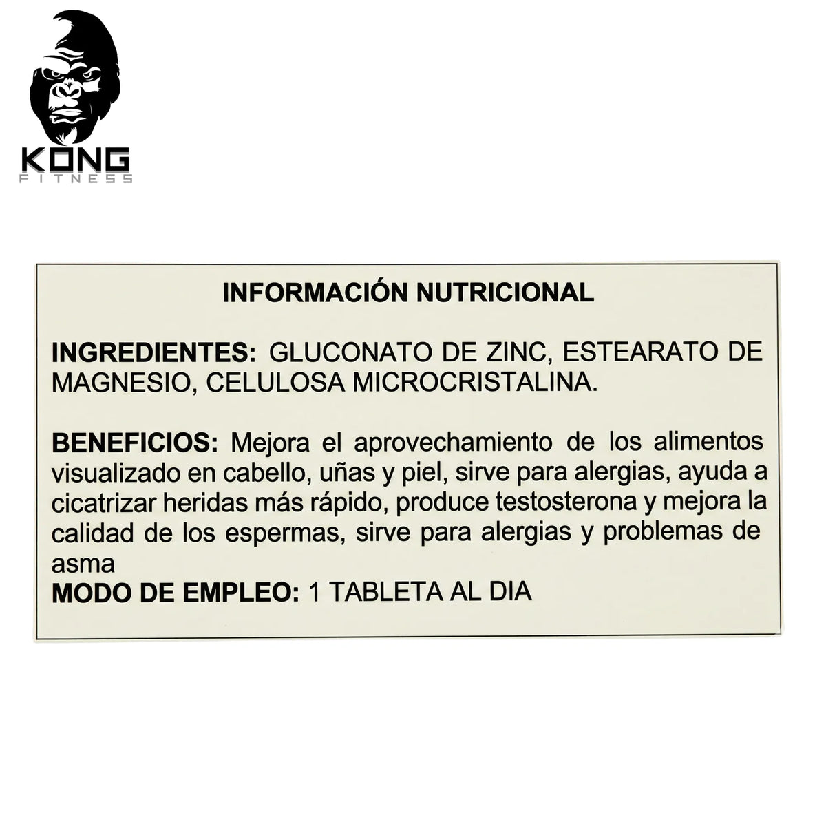 ZIN TECNONATURA 90 TABS DE 500 MG C/U