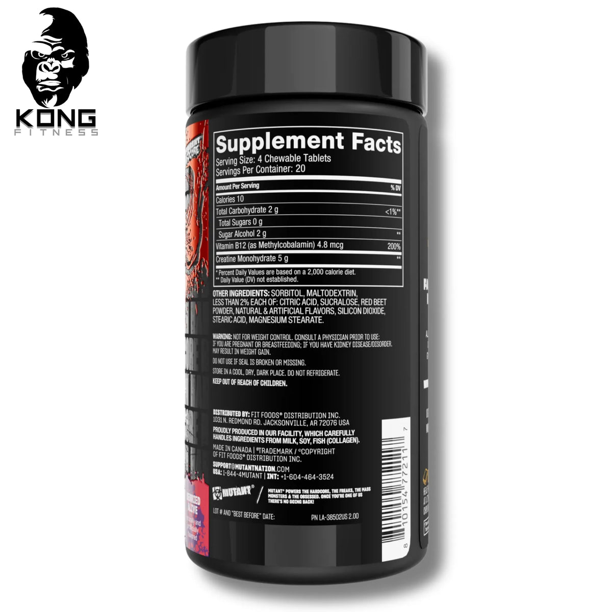 MUT CREATINE BYTS CHEWABLE  80 TABLETS