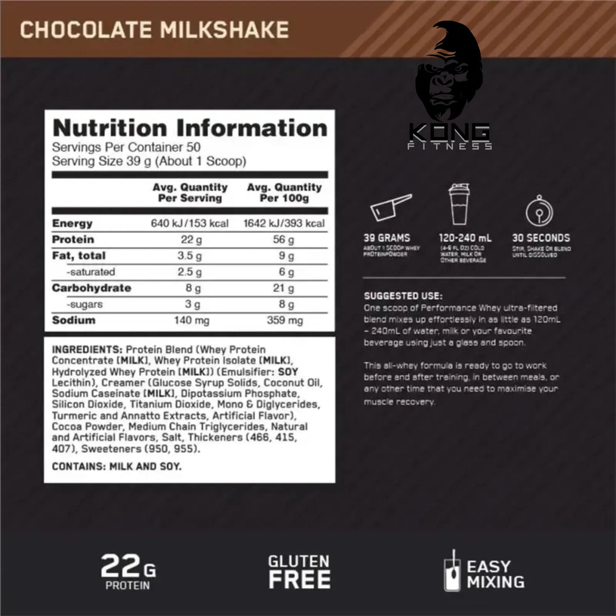 ON 100% WHEY PERFORMANCE 4.3 LBS