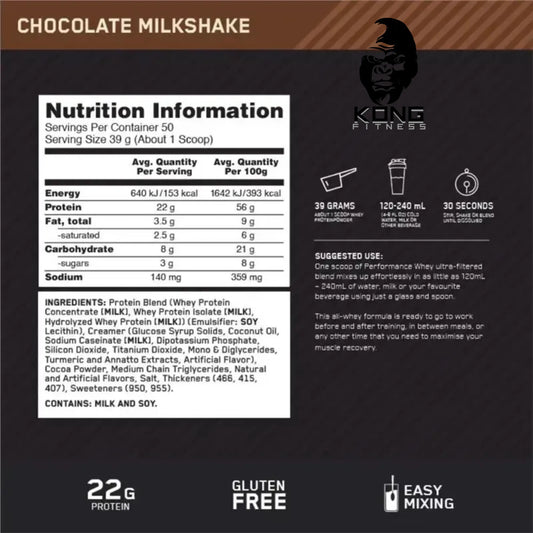 ON 100% WHEY PERFORMANCE 4.3 LBS