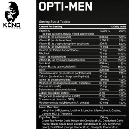 ON OPTI MEN 150 TABS