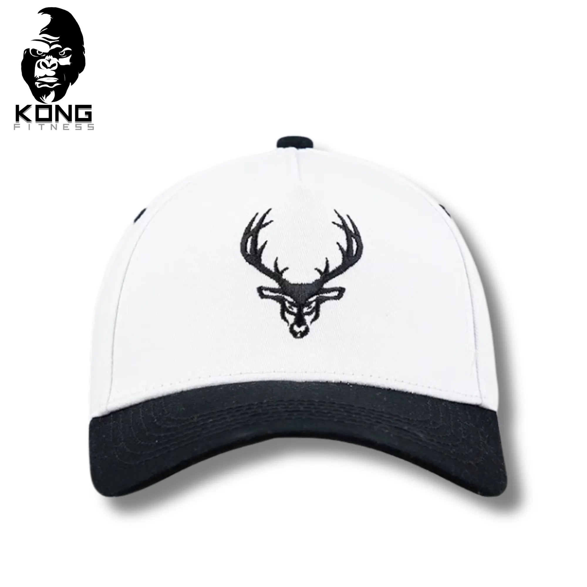 BUCKED UP ROPA BASEBALL EMBROIDERED LOGO HAT WHITE/BLACK LOGO