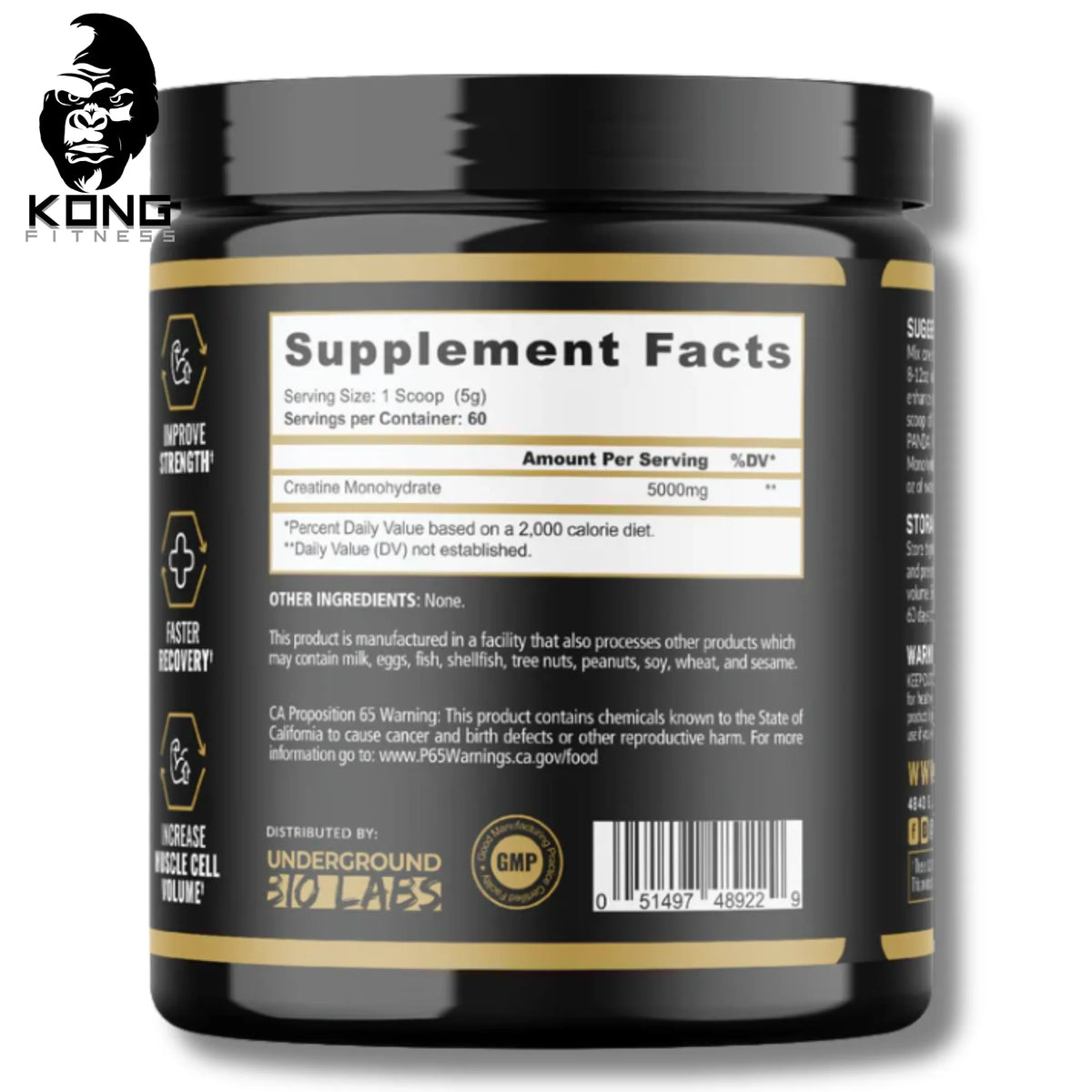 PANDA CREATINE MONOHYDRATE 60 SERV UNFLAVORED
