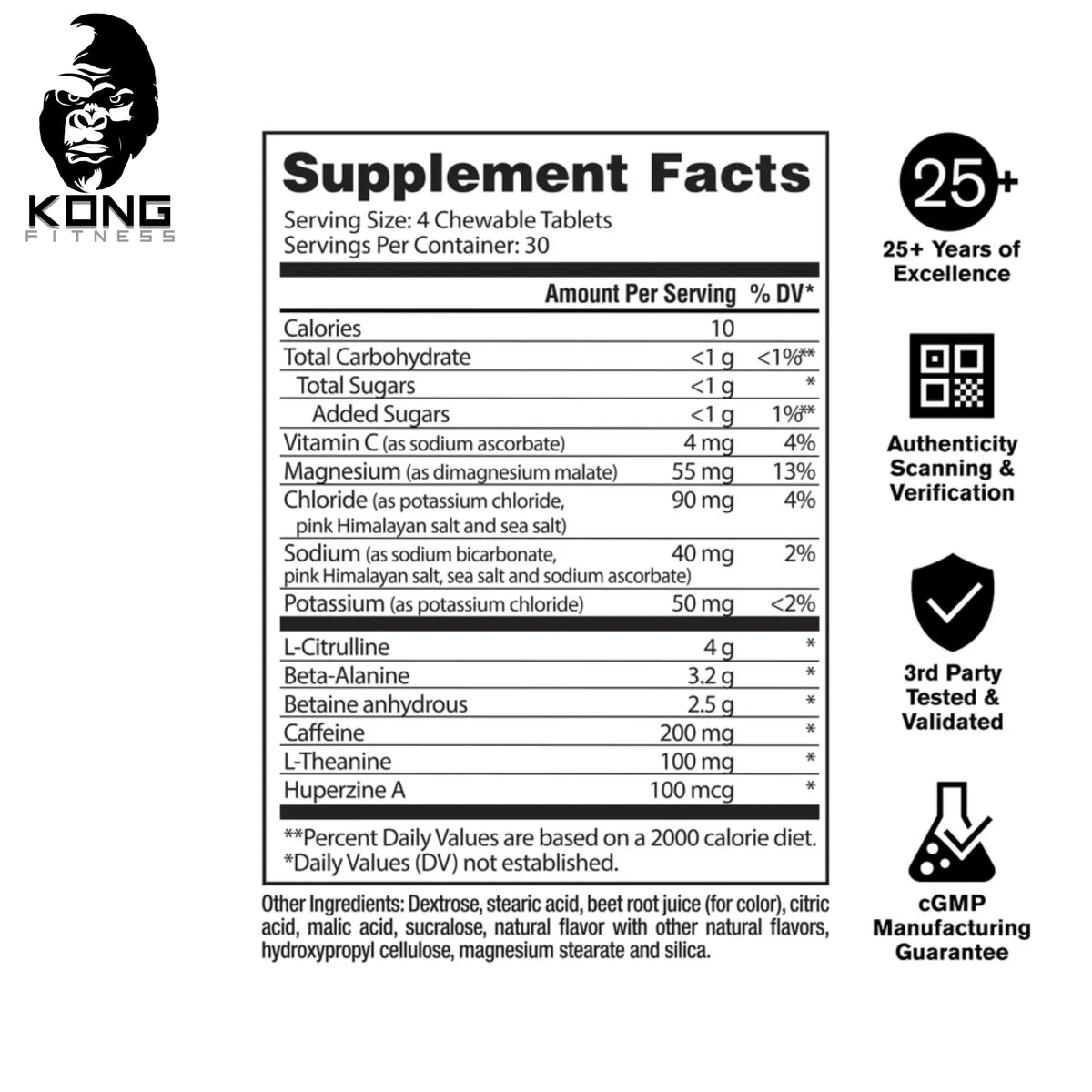 GA NITRAFLEX PRE WORKOUT CHEWS 30 SERV