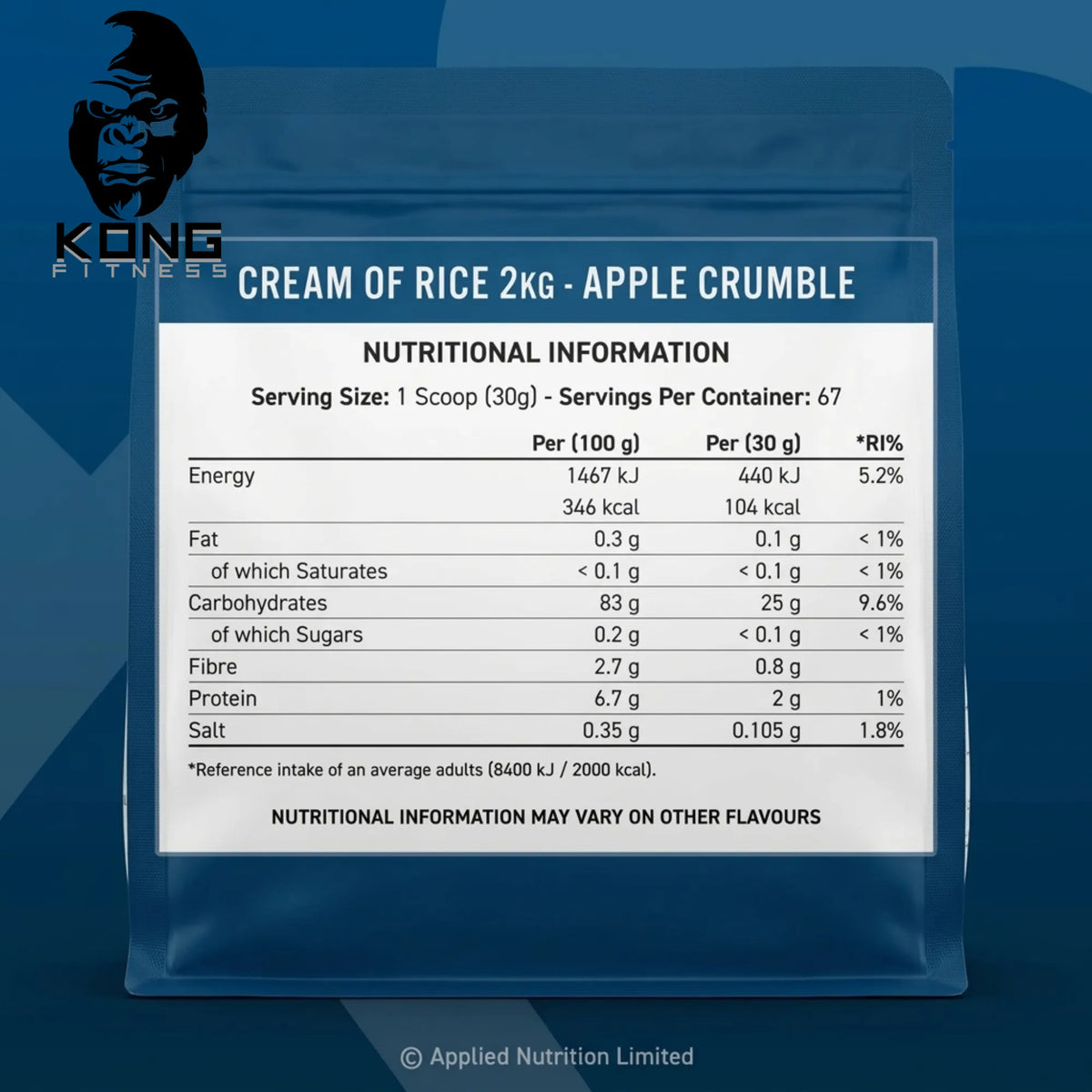 APPLIED NUTRITION CREAM OF RICE 1 KG