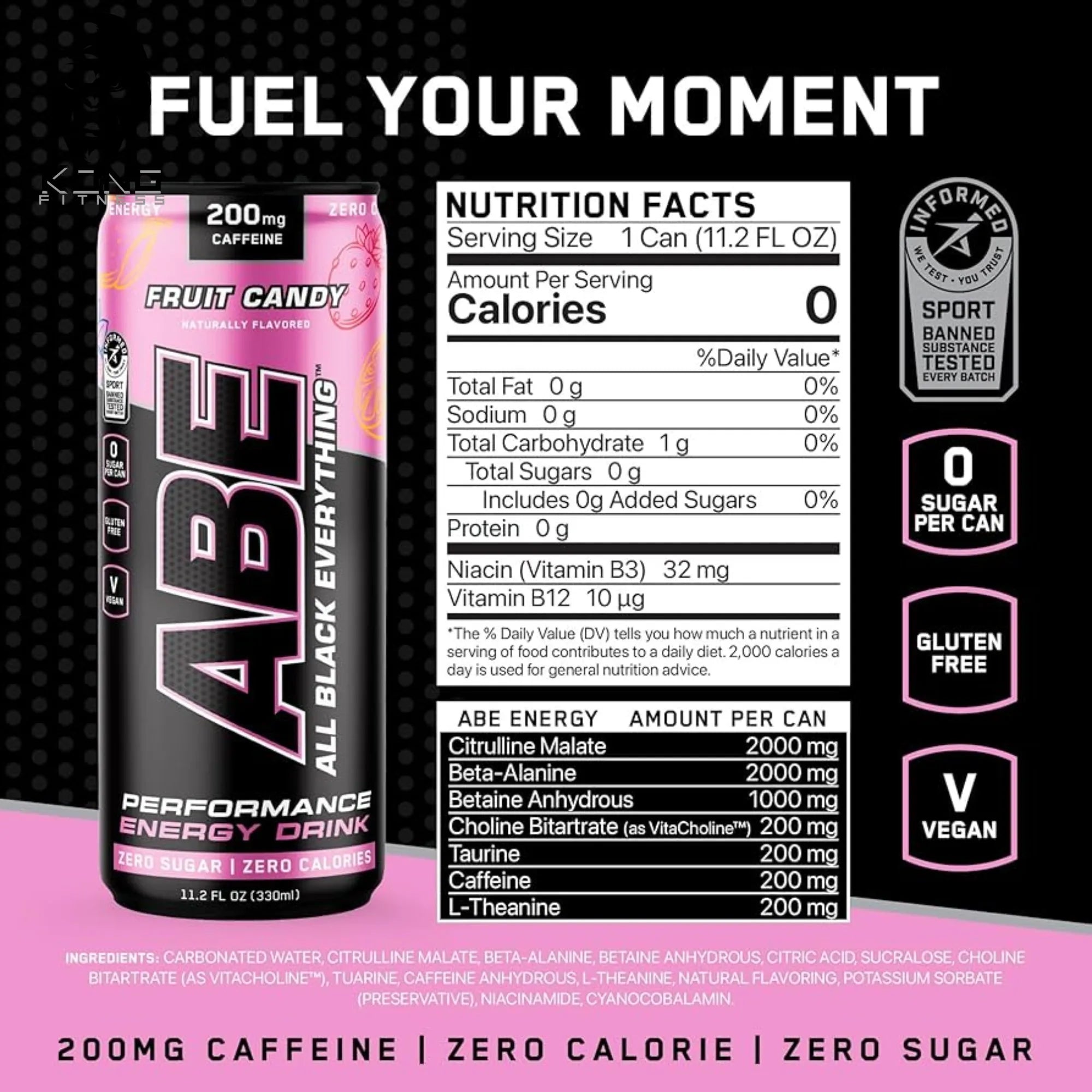 AN ABE ENERGY DRINK 11.2 OZ