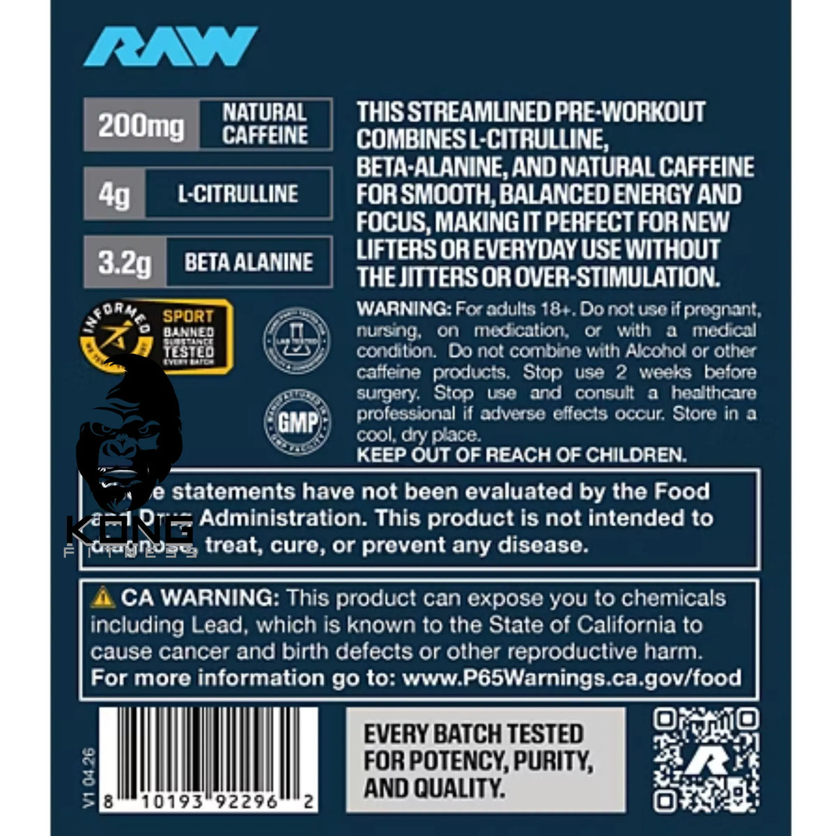 RAW SAM SULEK ESSENTIALS PWO 30 SERV
