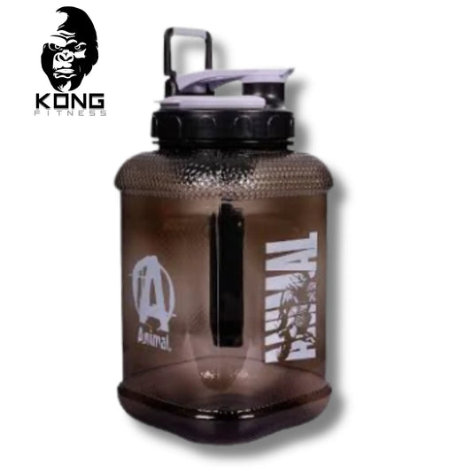 SHAKER UNI ANIMAL 1/2 GALLON WATER JUG NEGRO TRASLUCIDO
