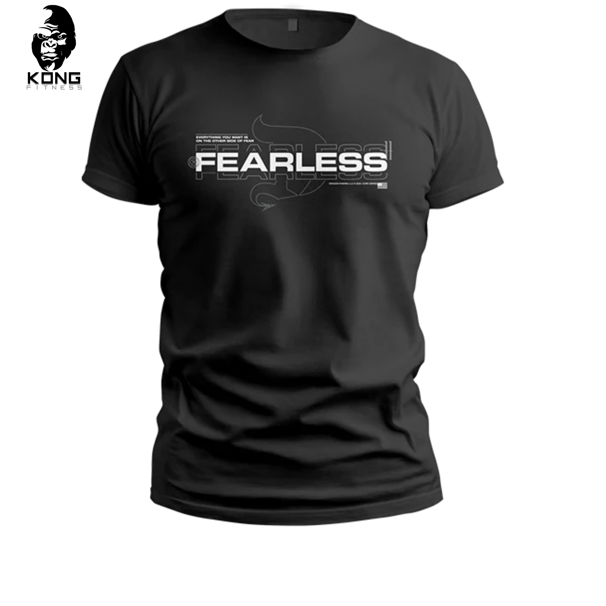 DRAGON FEARLESS BLACK T-SHIRT