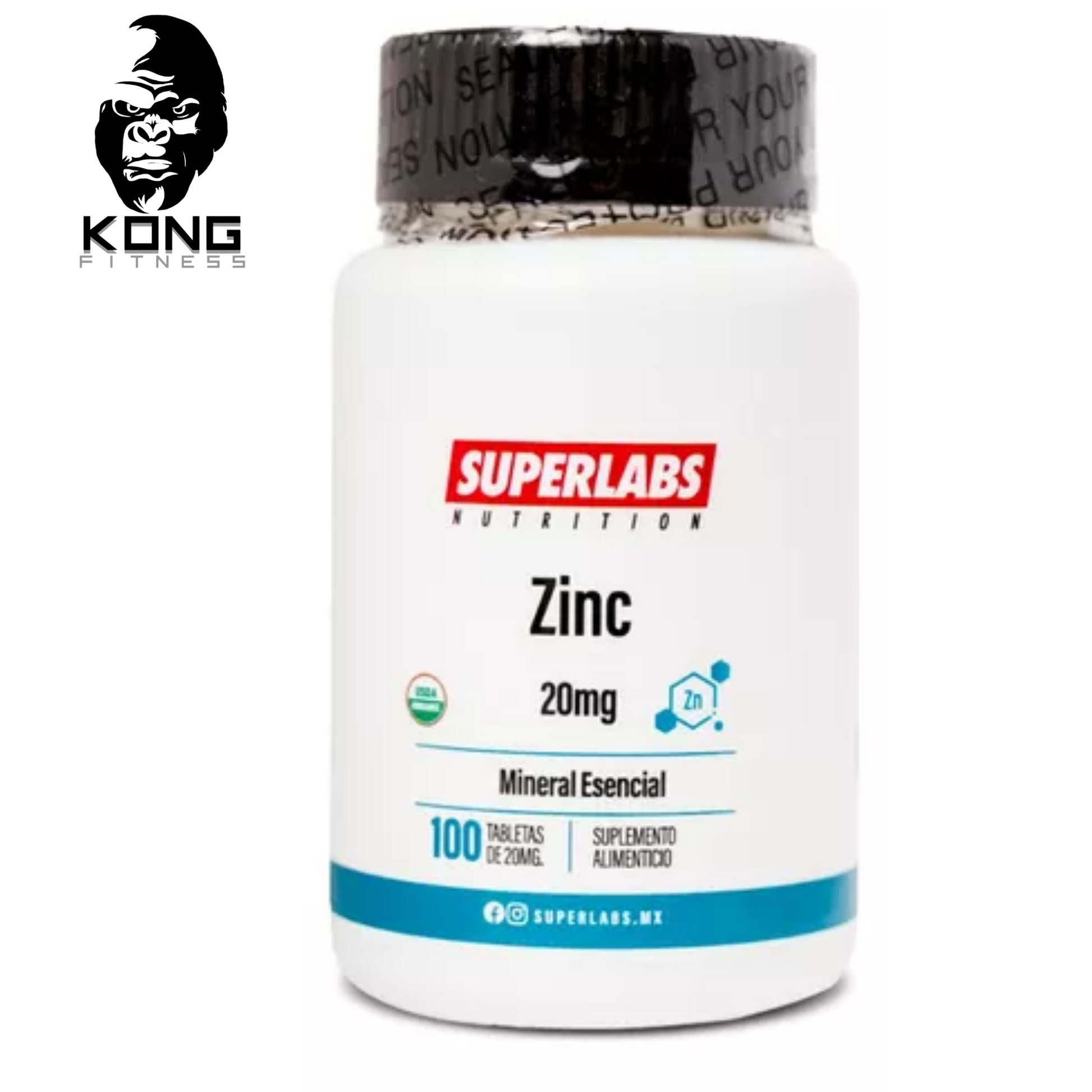 SUPERLABS ZINC 20 MG 100 TABLETAS