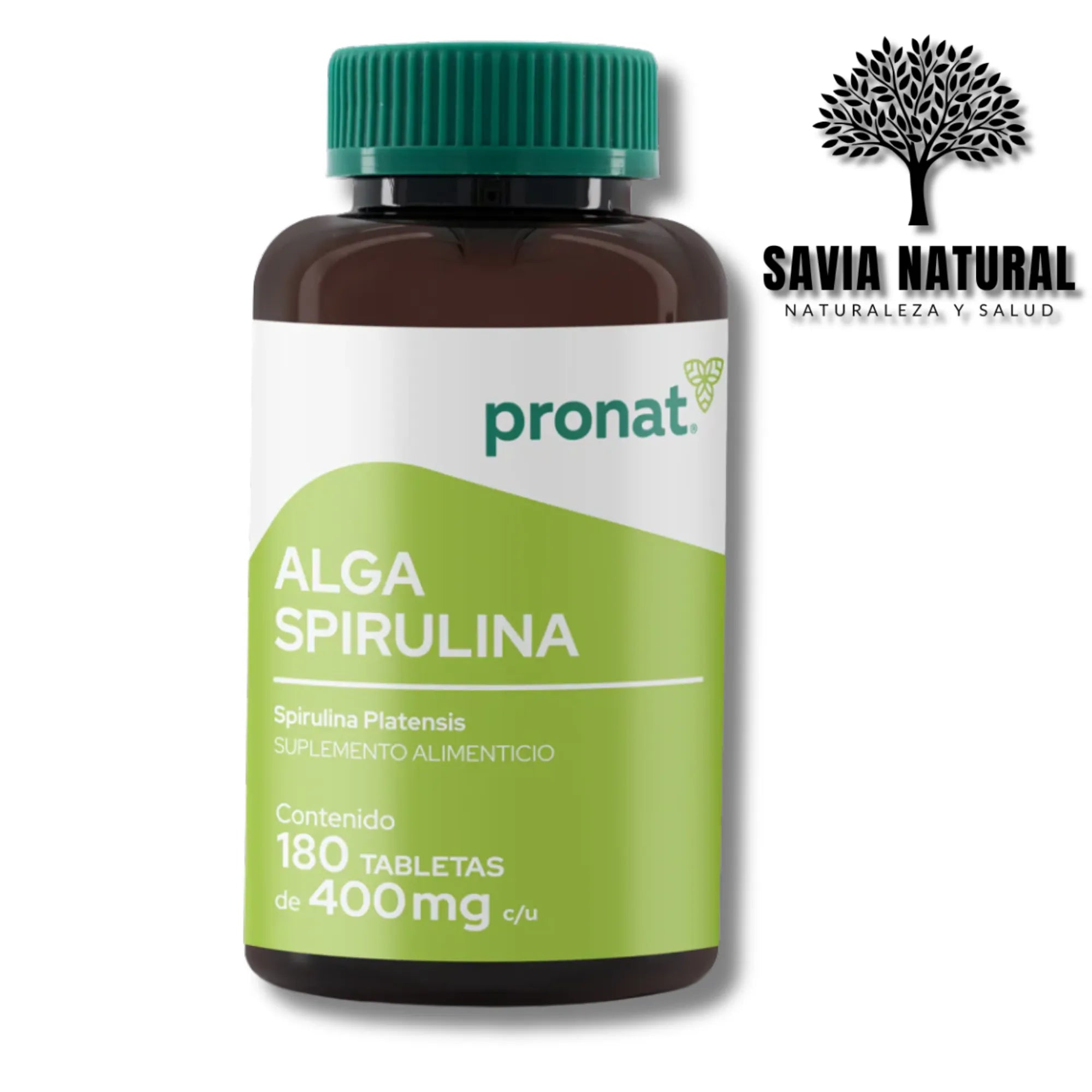 Spirulina 400 mg 180 tabletas | Energía, defensas y antioxidantes